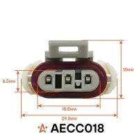 Разъём 3 pin с проводами для датчика абсолютного давления Лада, Renault, Chevrolet