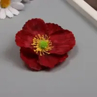 Бутон на ножке для декорирования «Рудбекия красная», 6.5×6.5 см