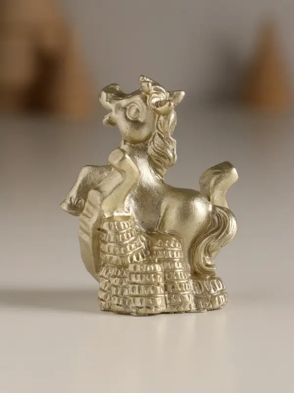 Сувенир полистоун Сувенир полистоун "Коник с подковой и пожеланием" МИКС 5,5х4х3 см