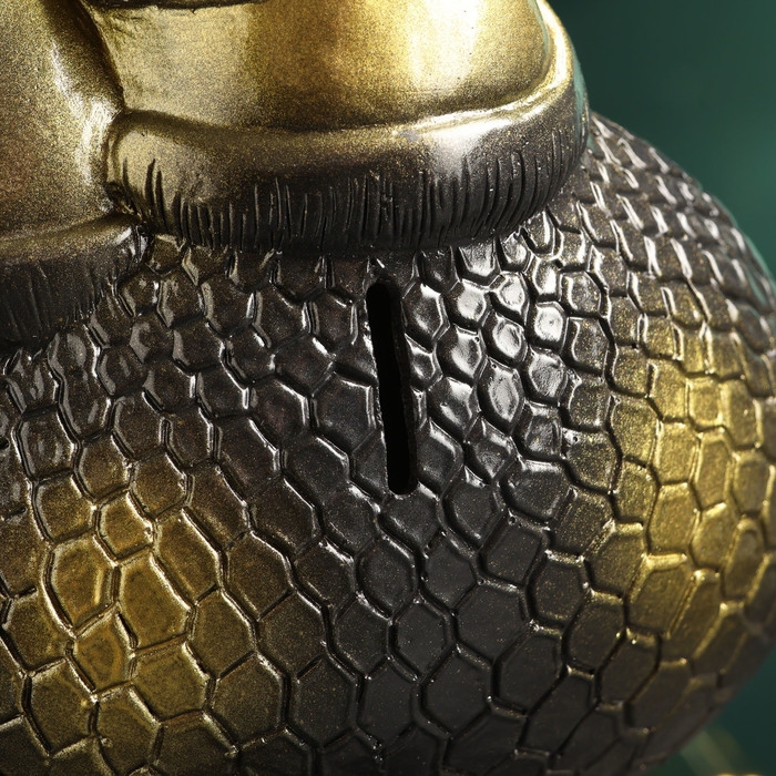 Копилка Копилка "Змеи с сердцем" черная-золото, 24см