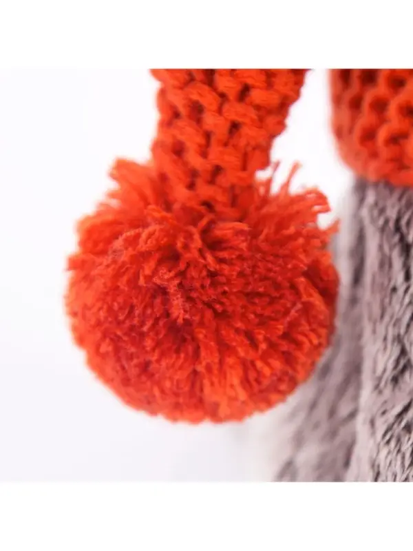 Мягкая игрушка &laquo;Басик&raquo; в вязаной шапке и шарфе, 22 см