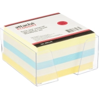 Блок для записей в подставке ATTACHE ЭКОНОМ в стакане 9х9х5 цветной 60-80 г