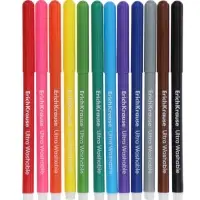 Фломастеры ErichKrause Safari Ultra Washable 12 цветов, в футляре с европодвесом