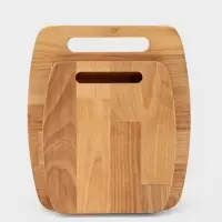 Набор разделочных досок, 2 шт., 24&times;21 см, 19.5&times;17 см, дерево берёза, пропитаны минеральным маслом