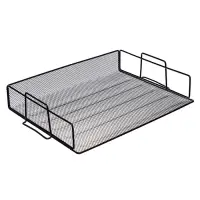 Лоток для бумаг Calligrata, горизонтальный, металлическая сетка, 1 отделение, чёрный