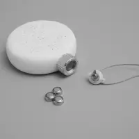 Ёлочный шар &laquo;Снежинка&raquo;, 8.7&times;3.1&times;9.8 см, 1 LED, керамика, от батареек LR44&times;3, свечение тёплое белое