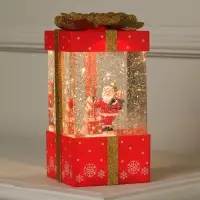 Светодиодная фигура &laquo;Подарок красный&raquo; 10&times;19&times;10 см, пластик, от батареек ААх3, USB, свечение тёплое белое