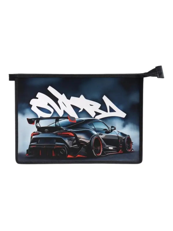 Папка для тетрадей А4 &laquo;Спортивное авто&raquo;, молния сверху, ламинированный картон