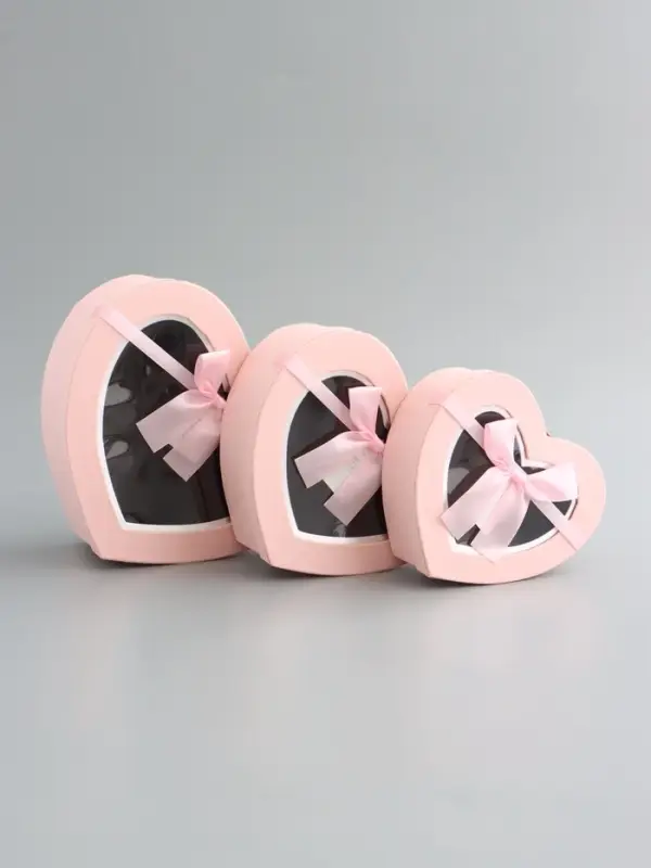 Набор коробок 3 в 1 сердца 22 х 20 х 9;  18.5 х 17 х 7.5; 1 6 х 14 х 6 см