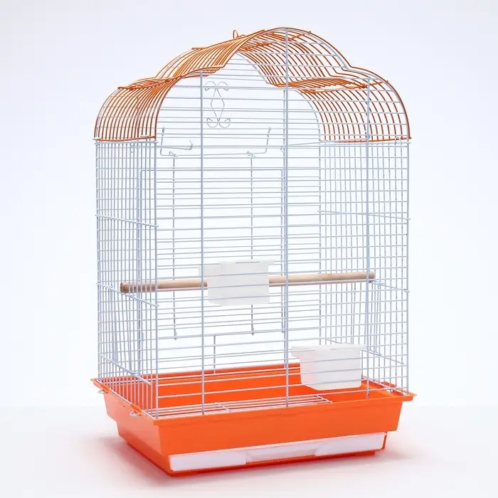Клетка для птиц Bd=3/1o, раскрывающаяся крыша, 47.5&times;37&times;70 см, красная (фасовка 6 шт.)