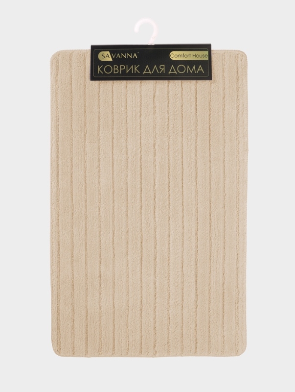 Коврик Savanna, 50×80 см, ворс 1 см, микрофибра, бежевый Коврик Savanna, 50×80 см, ворс 1 см, микрофибра, бежевый