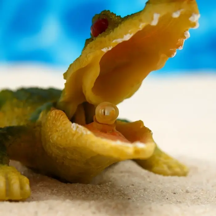 Декор для аквариума &laquo;Крокодил&raquo;, 20&times;7.5&times;3 см, с распылителем