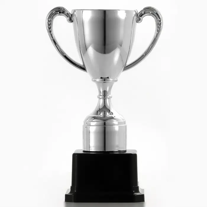 Кубок 113, наградная фигура, серебро, подставка пластик, 17.7 см