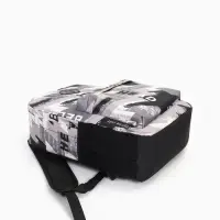 Рюкзак школьный на молнии, с карманами, с абстрактным принтом, размер 30&times;13&times;42 см, серый