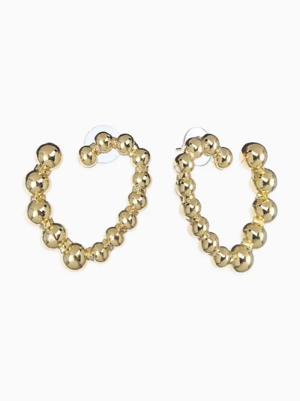 Серьги металл &laquo;Сердца&raquo;, воссоединение, цвет золото