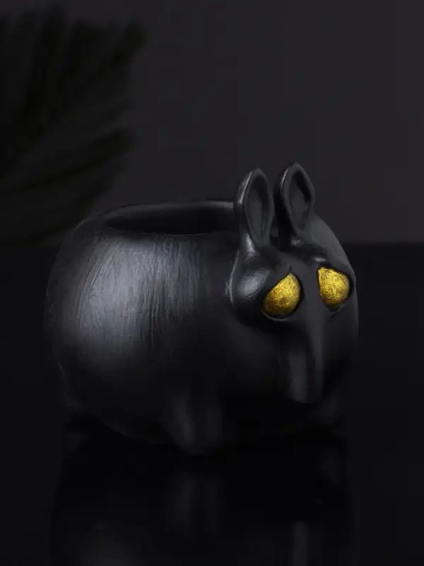 Кашпо "Медоед" 7х9 см, черный