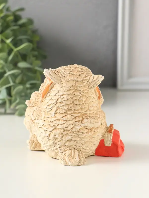 Фигурка гипс &laquo;Сова детский врач&raquo;, 8&times;9&times;7 см, слоновая кость