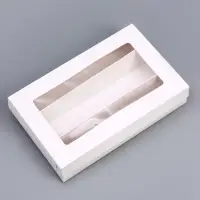 Коробка для макарун, с ложементом, белая 26.5&times;16.5&times;5.5 см