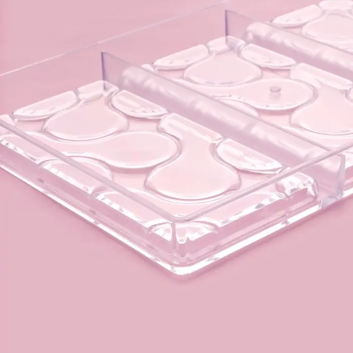 Форма для шоколада KONFINETTA &laquo;Симпл-димпл&raquo;, 27.5&times;17.5&times;2.5 см, 3 ячейки 15.3&times;7.5&times;0.8 см, пластик, прозрачная