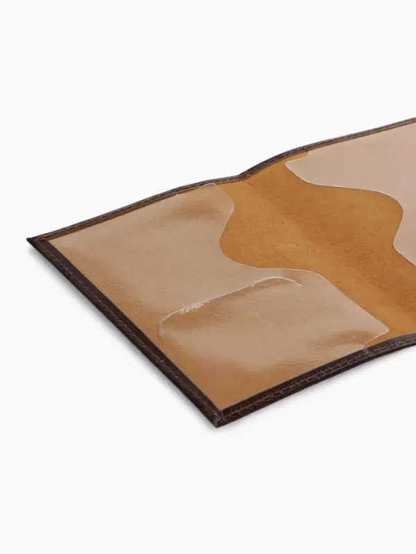 Обложка на военный билет из натуральной кожи, коричневая