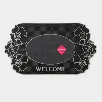 Коврик придверный Доляна Welcome, цветы, 41.5&times;75 см
