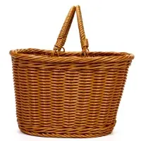 Корзина пластик 25 х 19 х 15 см, ручка17 см коричневый