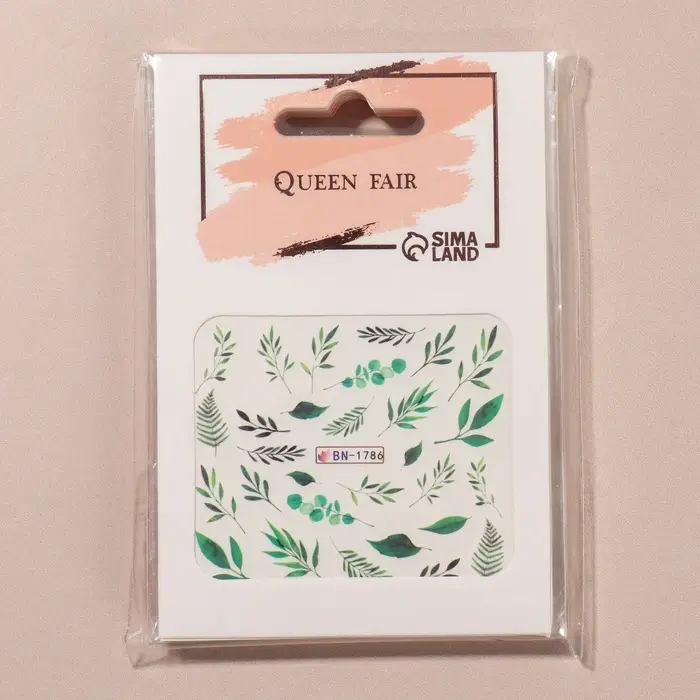 Слайдеры для ногтей «Листья», фасовка 6 шт, зелёные Слайдеры для ногтей «Листья», фасовка 6 шт, зелёные