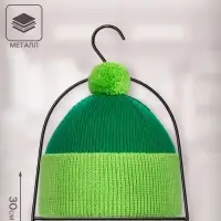Вешалка для шапок, металл, 24&times;30 см, цвет чёрный