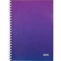 Бизнес-тетрадь А5 96л Attache Градиент Фиолет клетка, 65г, греб, УФ-лак