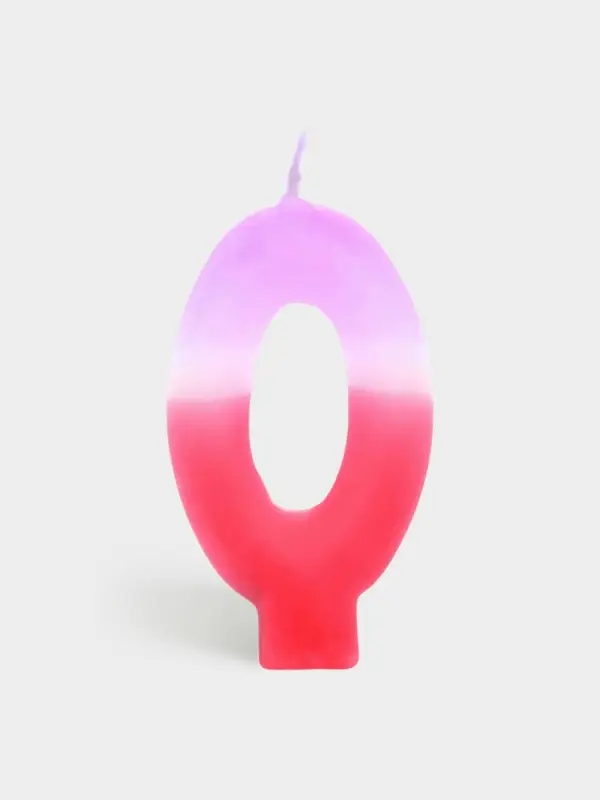 Свеча цифра для торта &laquo;0&raquo;, 8&times;3.75&times;1 см
