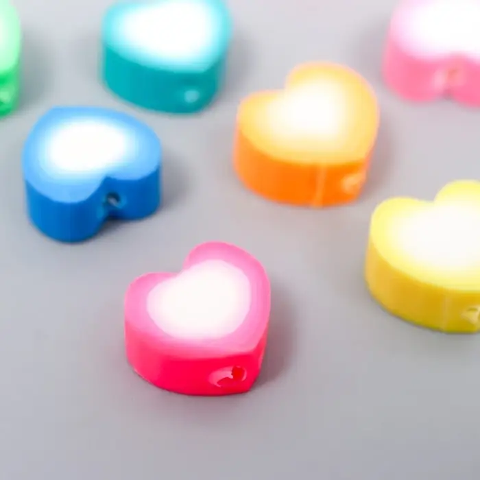 Набор бусин для рукоделия и плетения «Арт Узор. Пухлое сердечко», 20 шт., PVC, цветные, 1×1×1 см Набор бусин для рукоделия и плетения «Арт Узор. Пухлое сердечко», 20 шт., PVC, цветные, 1×1×1 см