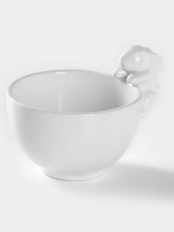 Конфетница Доляна &laquo;Зайка&raquo;, 13&times;10&times;9 см, доломит, белая