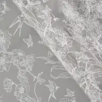 Плёнка для цветов &laquo;Ласточки&raquo;, прозрачная/белая, 0.6&times;9.3&plusmn;5% м, 40 мкм, 200 г