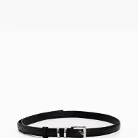 Ремень жен 03-01-02-01, Июнь2502, 2*0,3*110 см, без винта, пряж металл, 1 прокол, черный