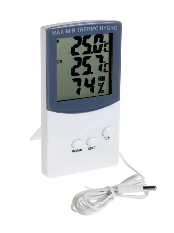 Термометр LTR-07, электронный, 2 датчика температуры, датчик влажности, белый Термометр LTR-07, электронный, 2 датчика температуры, датчик влажности, белый