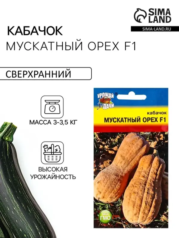 Семена Кабачок МУСКАТНЫЙ ОРЕХ F1 1 г.