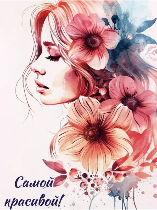 Пакет подарочный крафт, «Самой красивой!», 21×11×27 см