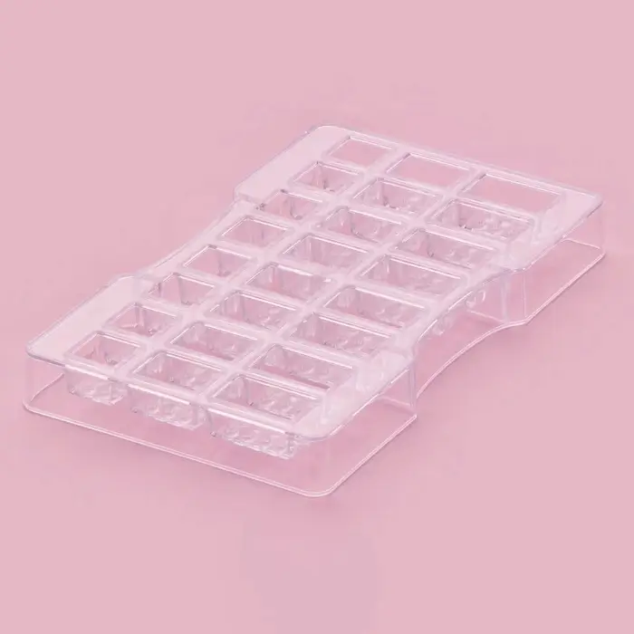 Форма для конфет и шоколада &laquo;Лего&raquo;, пластик, 24 ячейки, 20&times;12&times;2.5 см, глубина 1.5 см, прозрачная