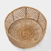 Корзина плетёная &laquo;Клоус&raquo;, 40&times;40&times;16 см, бамбук, светлая