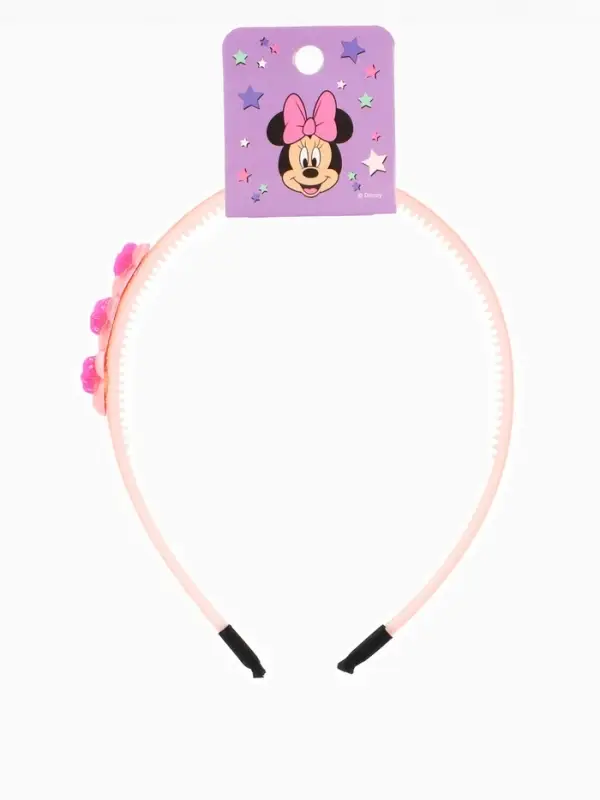 Ободок для волос розовый, Минни Маус