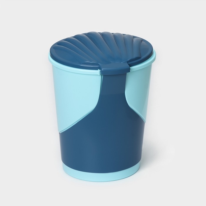 Ведро для мусора, 10 л, с педалью, цвет голубой Ведро для мусора, 10 л, с педалью, цвет голубой