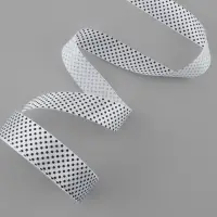 Лента атласная &laquo;Горошек&raquo;, 25 мм, 23&plusmn;1 м, белая №001