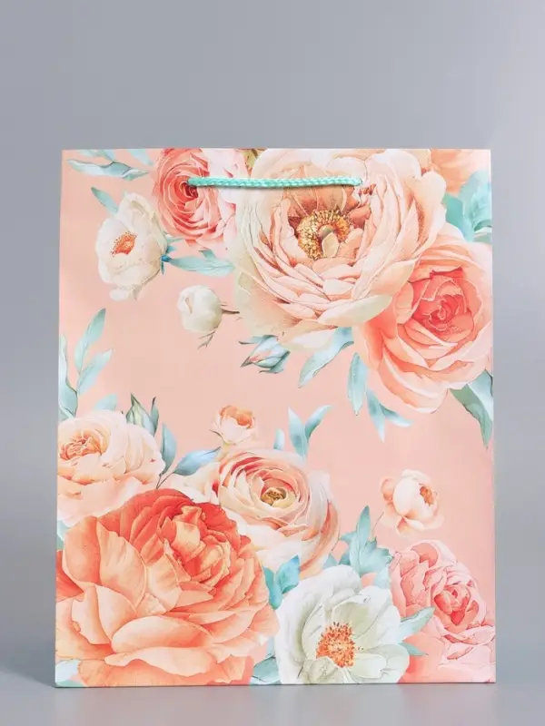 Пакет подарочный ламинированный "Чувства" 26 х 12 х 32 см