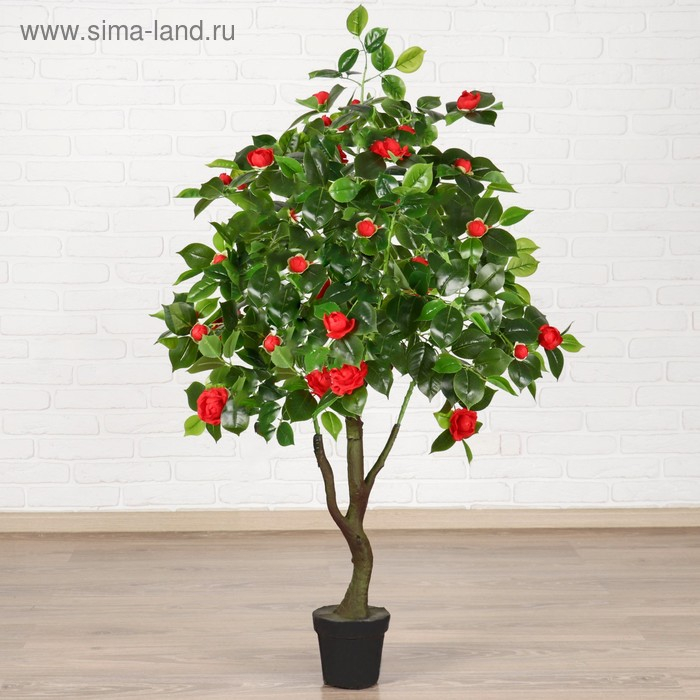 Куст искусственный  Куст искусственный "Роза кустовая" с горшком, 120 см, микс