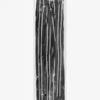 Молния &laquo;Трактор&raquo;, №8, разъёмная, замок автомат, 80 см, с белыми полосами, чёрная