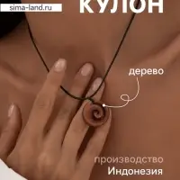Кулон &laquo;Спираль&raquo;, дерево соно