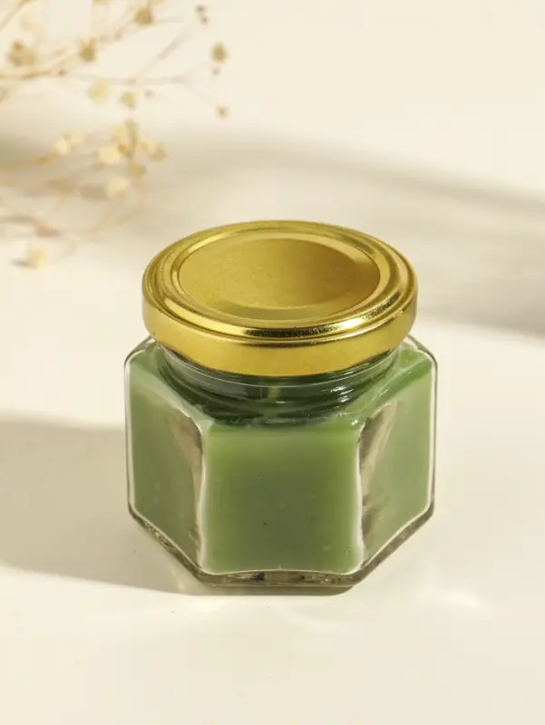 Свеча ароматическая в банке 70 гр воска, алое Свеча ароматическая в банке 70 гр воска, алое