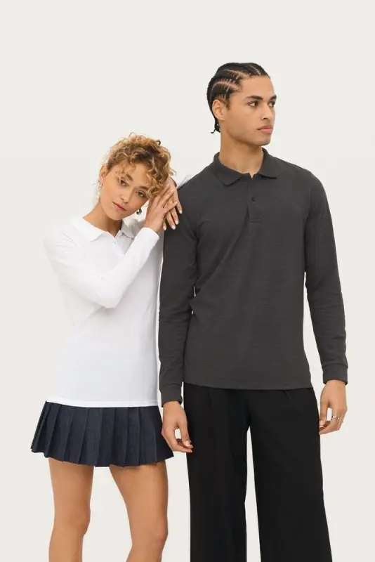 Рубашка поло женская с длинным рукавом Perfect LSL Women белая, размер S