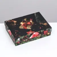 Коробка подарочная новогодняя складная, «Волшебная ночь», 21×15×5.7 см