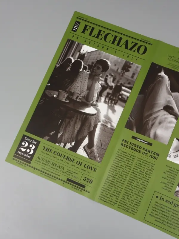 Пленка флористическая "Газета любви" 65мкм, 50х57 &plusmn;1см